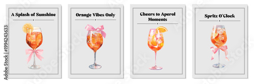 Italian summer beverage illustration featuring vibrant drink with ice, citrus fruit, and festive fireworks, perfect for party invitations, vintage bar menus, or celebration designs.