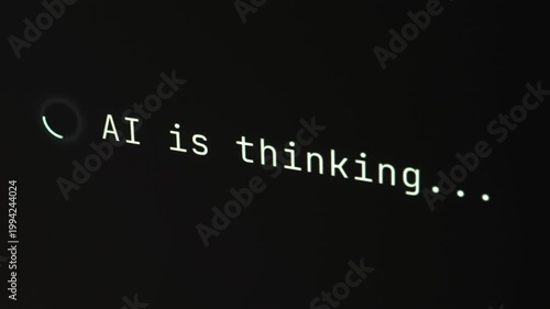 Artificial intelligence processing data and generating answer.