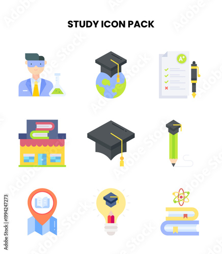 Study Flat UI Icons Pack