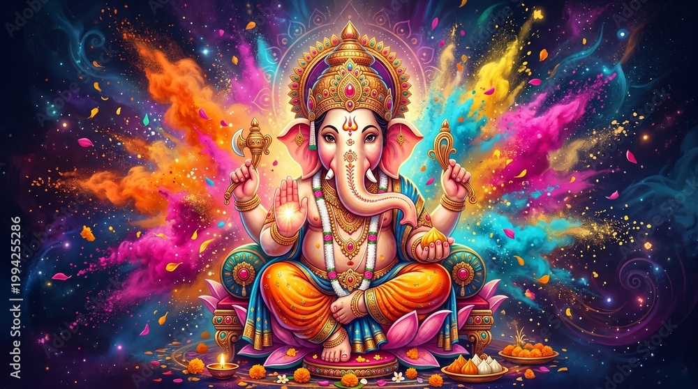 Fototapeta premium Lord ganesha sculpture. Goddess ganesh festival.