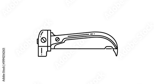 Medical Laryngoscope Blade Line Art Icon
