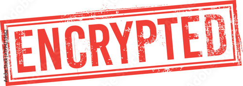 Encrypted Vector Grunge Rubber Stamp
