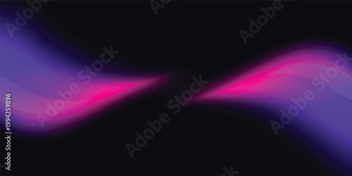 Abstract purple and blue background design featuring digital waves of glowing light and motion art patterns on a dark energy space backdrop