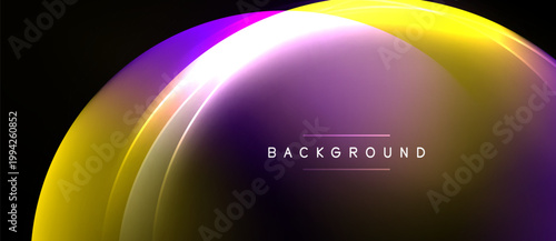 Photography Abstract colorful arc over black background