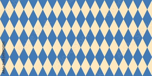 Billede på lærred ​Blue and cream argyle pattern background