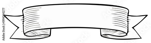 Blank vintage banner ribbon scroll vector illustration