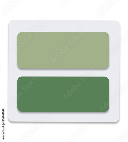 Set of two blank text green boxes for website interface and app design