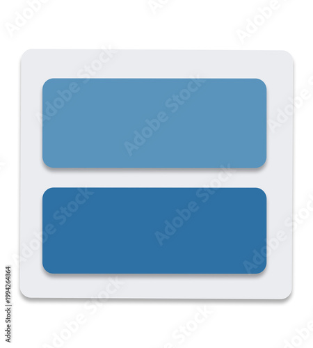 Set of two blank text blue boxes for website interface and app design