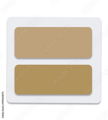 Set of two blank text brown boxes for website interface and app design