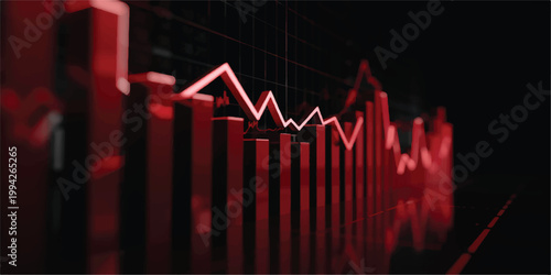 A financial stock market graph showing growth and success as an arrow line follows the heartbeat of economic progress and investment profit in this business chart illustration