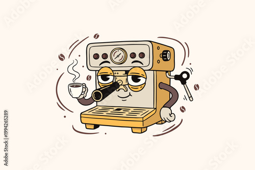 Coffee Espresso Machine Illustration