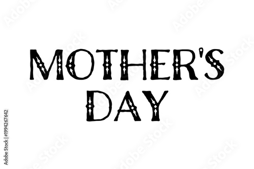 MOTHER'S DAY - 母の日を祝うシンプルなロゴマーク、Mother's Day
