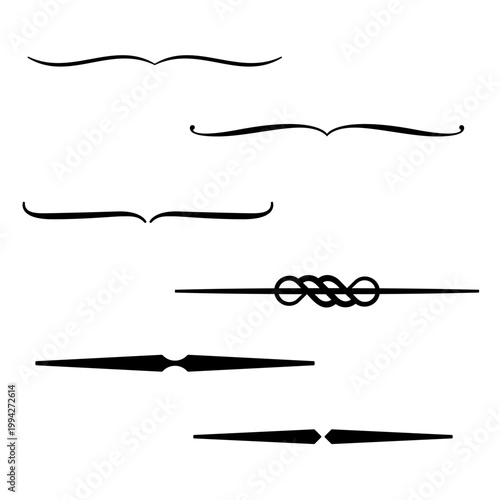 Collection of various line designs.