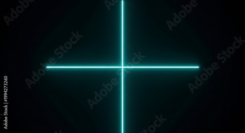 A glowing teal cross shines brightly against a dark background