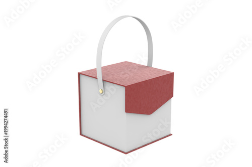 Luxury Cardboard Paper Boxes Isolated On White Background. 3d illustration