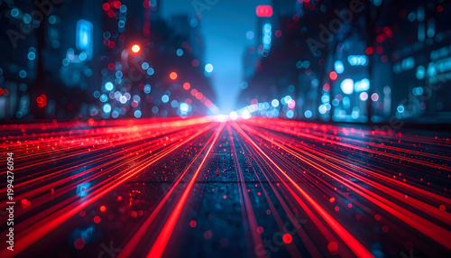 Long exposure city lights