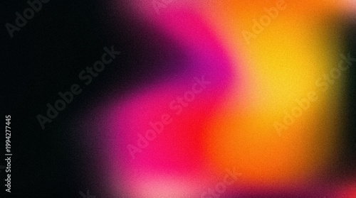 Photography Abstract blurred background with vibrant gradient colors of black, pink, orange,