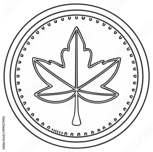 Outline of a Maple Leaf Coin