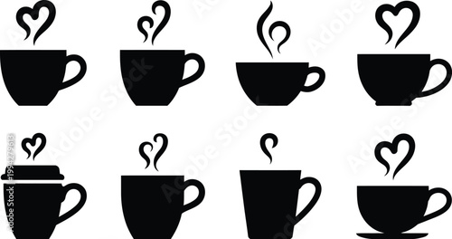 Set of healthy and unhealthy food and lifestyle icons