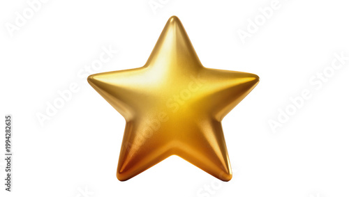 Foto Shiny golden five-pointed star object with smooth surface