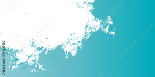 Abstract watercolor blue background with snowflakes featuring a grunge ink splash pattern and a winter nature border illustration on textured paper vector
