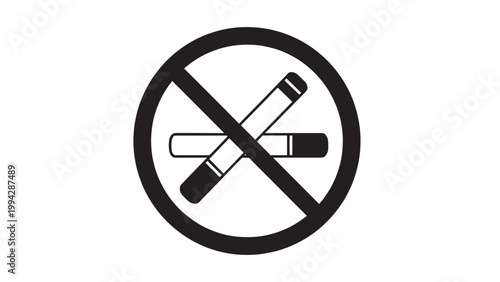 Free Download No Smoking Sign with Cigarette and Matchstick Inside a Prohibition Circle. - GFXLoad