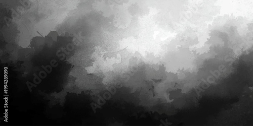 Abstract dark clouds and swirling smoke drift through a stormy night sky where bright moon light breaks across the black nature background