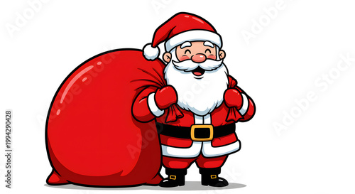 Santa Claus with large red sack