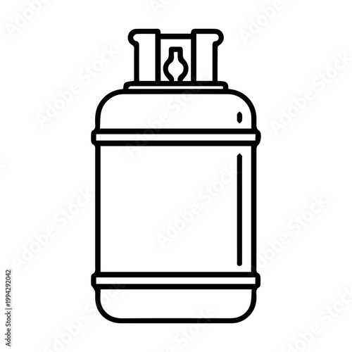 Gas cylinder bottle icon, outline style
