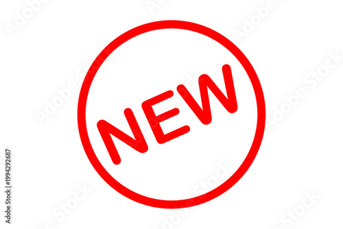 NEW - よく目立つシンプルなロゴマーク「NEW」
