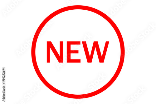 NEW - よく目立つシンプルなロゴマーク「NEW」
