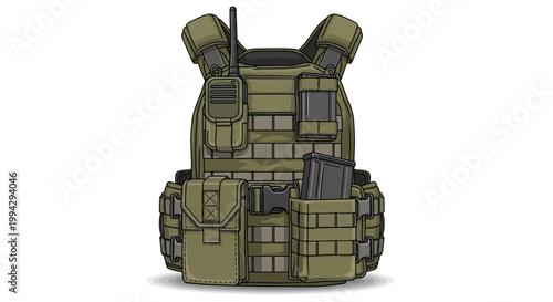 Tactical vest for military operations.