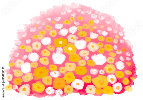 Pastel flower dome clipart isolated on white