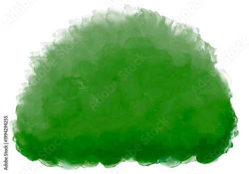 Bright green bush clipart isolated on white