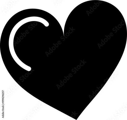 Heart Shape with White Curve