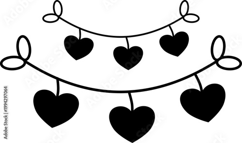 Hearts hang on a string