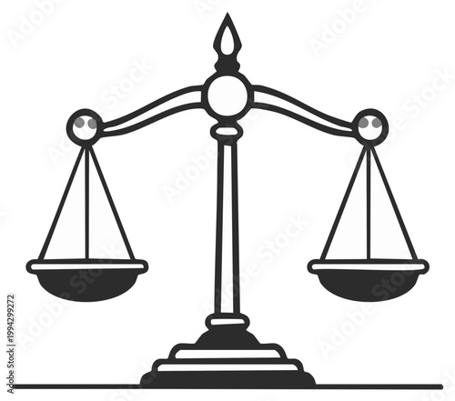 Scales of Justice Symbol: Law, Fairness, Balance, and Impartiality Concepts and Illustrations