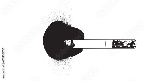 Close-up of a burnt matchstick with blackened head and charred wood.