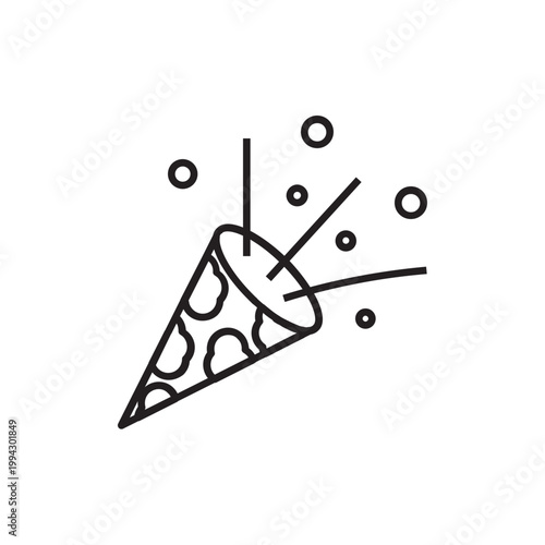 A festive party horn blows loudly at a celebration