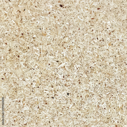 Oriented particle board. Lumber realistic detailed pattern. OSB wood texture. Sheet of plywood with fragments of compressed sawdust. Vector brown background