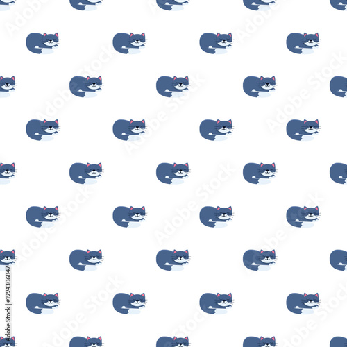 Cute cartoon cat sleeping creating a repeatable background