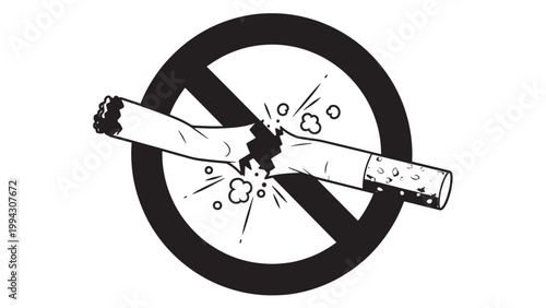 Illustration of a broken pencil with a no symbol over it, representing prohibition or restriction on writing or drawing tools.
