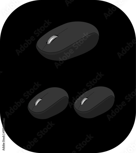 Mouse in design and black colour background n design