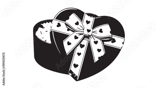 Decorative Heart-Shaped Box Filled with Assorted Chocolates for Special Occasions.