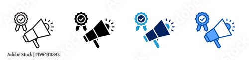Foto brand awareness icon set multiple style collection