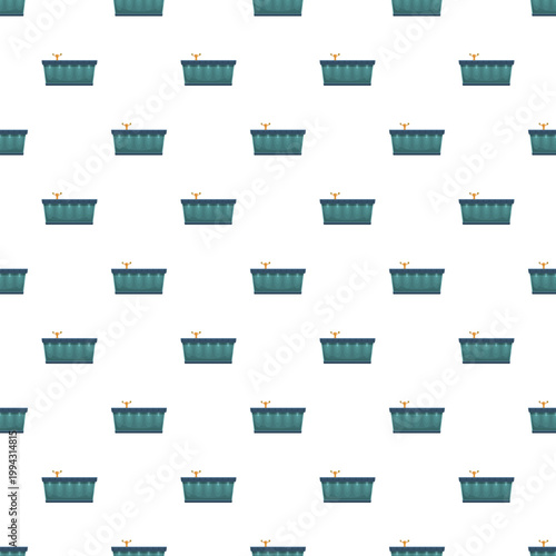 Seamless bar counter pattern with tap on white background
