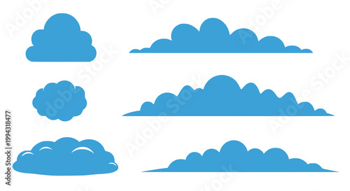 Clouds vector collection. Cloud computing pack. Clouds collection. Cloud shapes pack. Vector. Transparent PNG version.