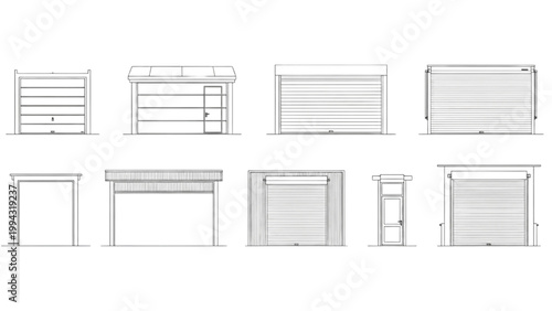 Collection of various garage door types and styles