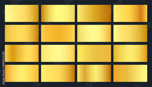 trendy golden gradient palette swatches in collection