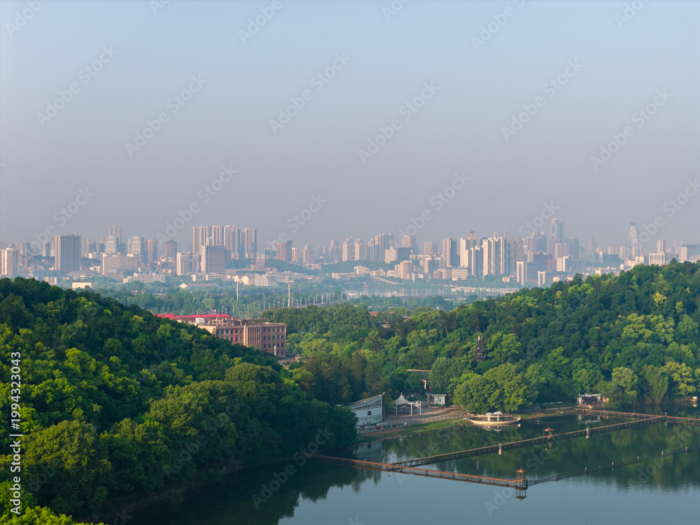 Fototapeta premium Spring Scenery of East Lake Scenic Area, Wuhan, Hubei, China